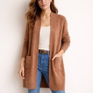 Banana Republic Aire Duster Cardigan Sweater Sand Beige